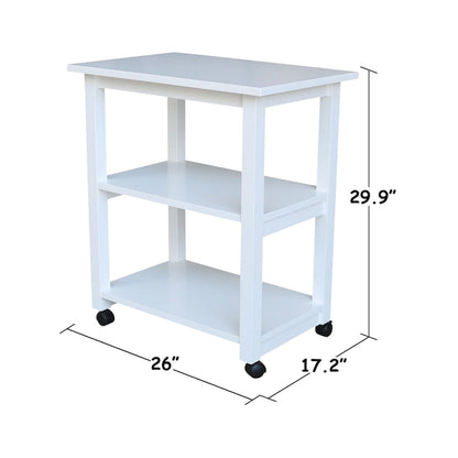 Porch & Den Estelle Solid Wood Microwave Kitchen Cart