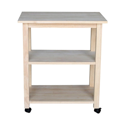 Porch & Den Estelle Solid Wood Microwave Kitchen Cart