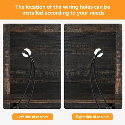 Farmhouse Wine Cabinet Kitchen Buffet with Wine Rack - 15.7D x 47.2W x 69.6H