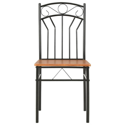 Dining Chairs 2 pcs Brown MDF