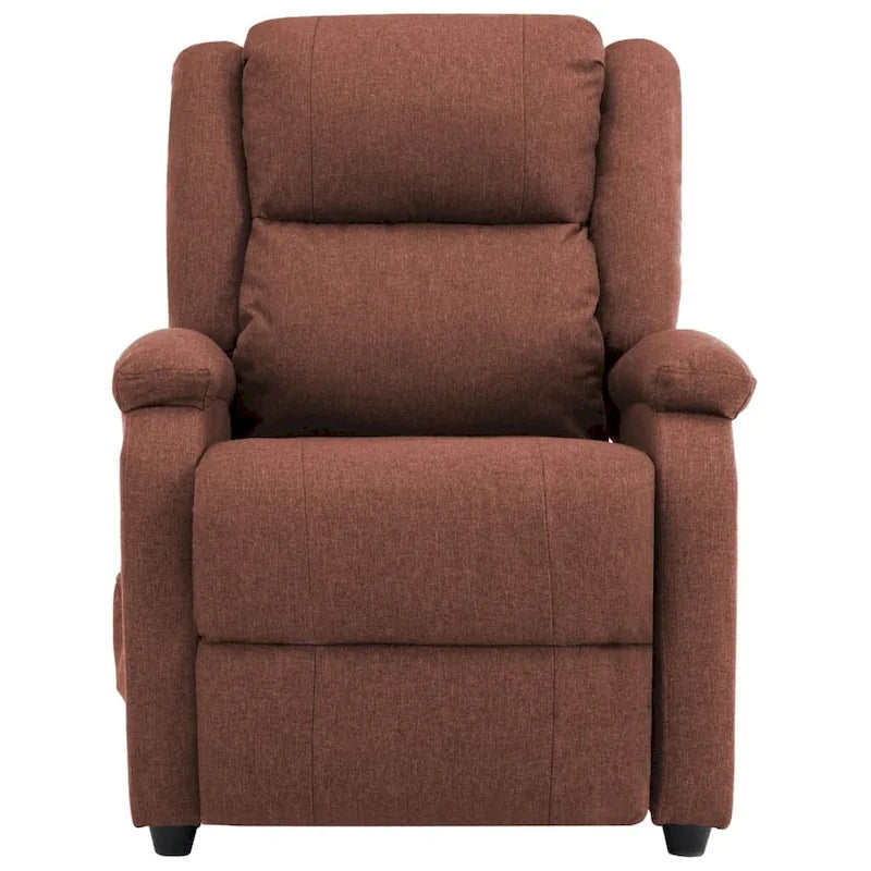 Massage Chair Brown Fabric - 71 x 92 x 96 cm