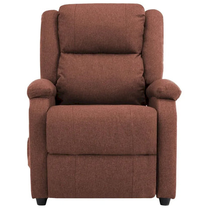 Massage Chair Brown Fabric - 71 x 92 x 96 cm
