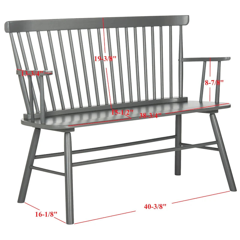 Gracija Spindleback Settee - 48 x 22.4 x 36 - 48W x 22D x 36H