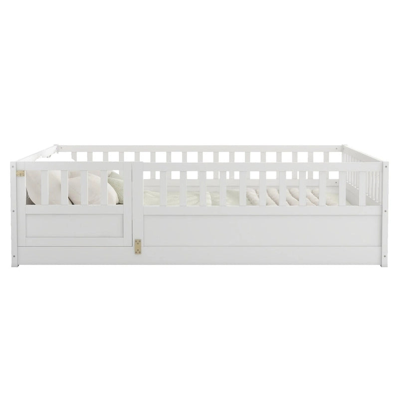 Montessori wooden children's floor bed with Support slat