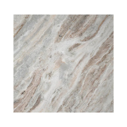 Venus 18.5 Contemporary Natural Marble Handmade T-Shaped End Table, Gray/Beige, by JONATHAN Y.