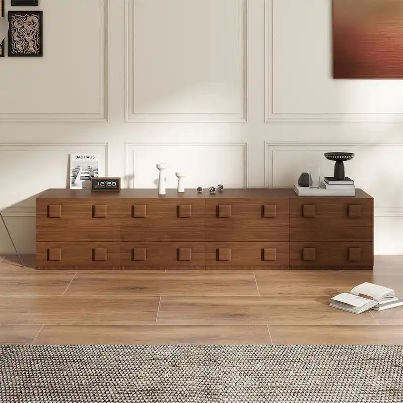 Mid Century Decorative Combinable multifunctional wooden cabinets, 1~4 Pieces