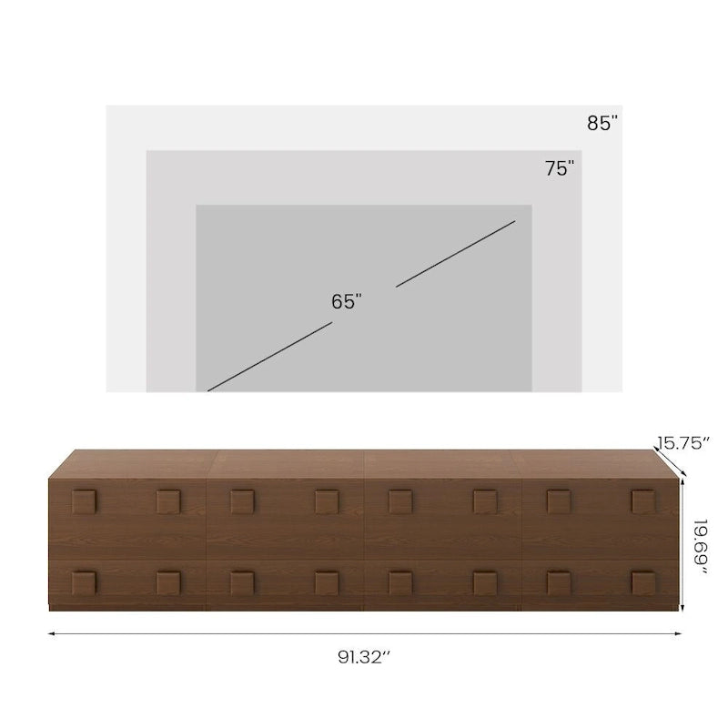 Mid Century Decorative Combinable multifunctional wooden cabinets, 1~4 Pieces