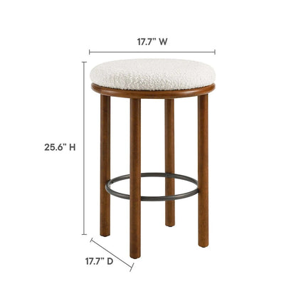 Fable Boucle Fabric Counter Stools - Set of 2