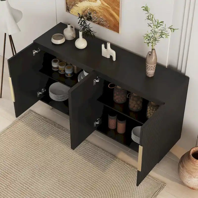Modern Buffet Cabinet with Storage and Adjustable Shelves