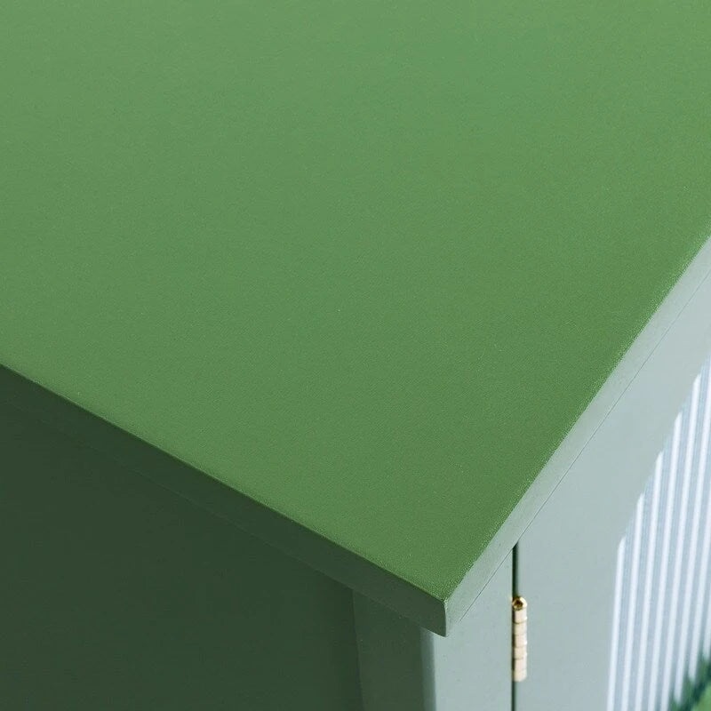 Vintage French Green TV Cabinet, Artist Home Sideboard Buffet with Glass Doors and Shelves, Accent Coffee Bar Storage Cabinet