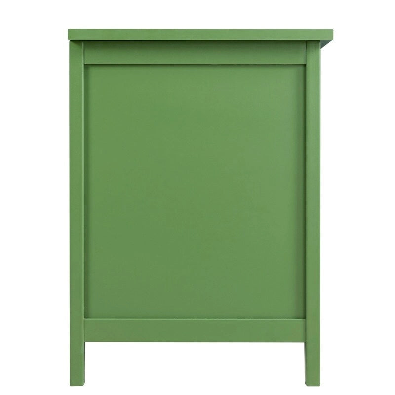 Vintage French Green TV Cabinet, Artist Home Sideboard Buffet with Glass Doors and Shelves, Accent Coffee Bar Storage Cabinet