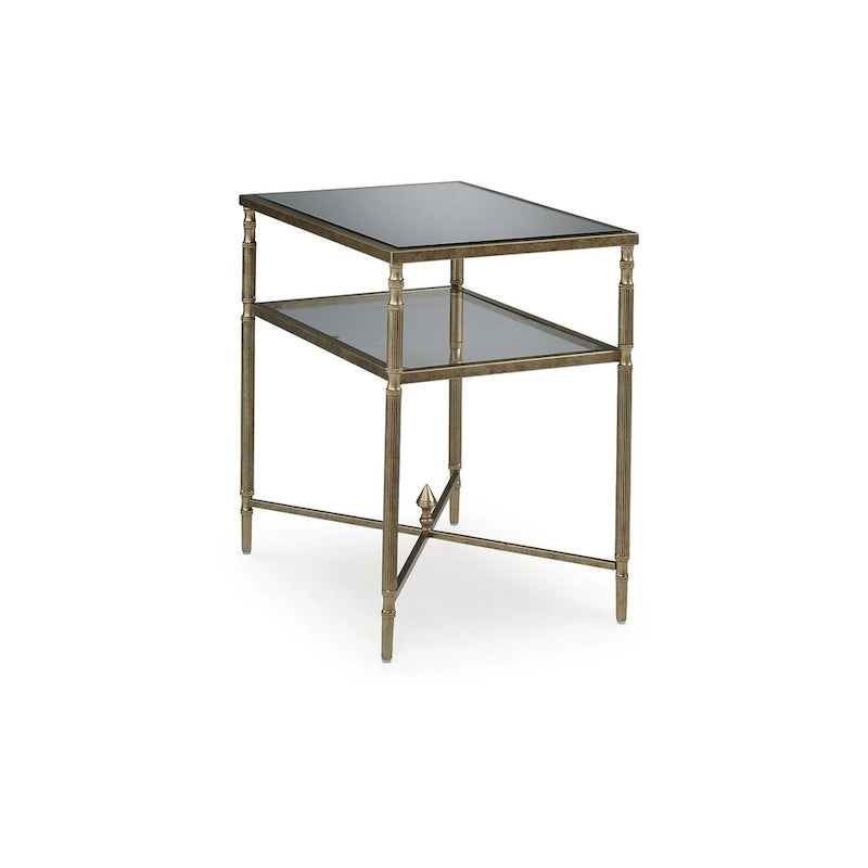 Cloverty Gold End Table - 25.75 W x 18 D x 26 H