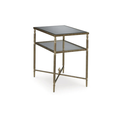 Cloverty Gold End Table - 25.75 W x 18 D x 26 H