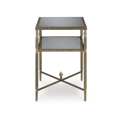 Cloverty Gold End Table - 25.75 W x 18 D x 26 H