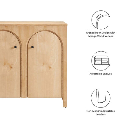 Appia 2-Door Arched Door Storage Cabinet