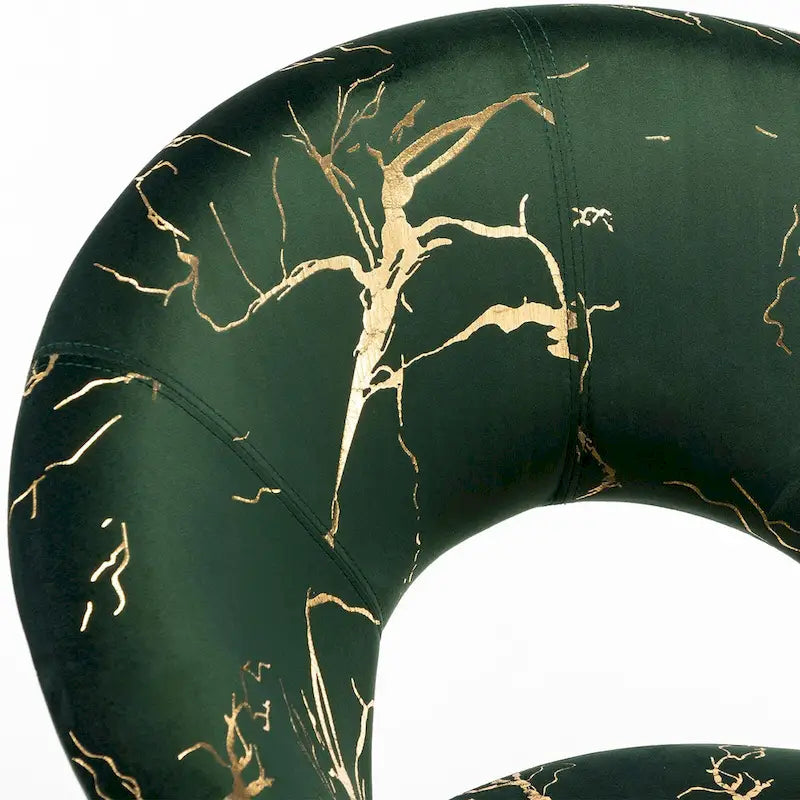 Modern Bronzing Velvet Upholstered Accent Chair Vanity Leisure Chair