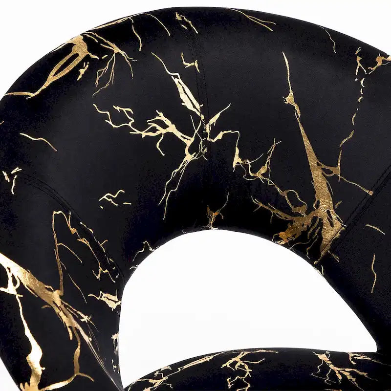 Modern Bronzing Velvet Upholstered Accent Chair Vanity Leisure Chair