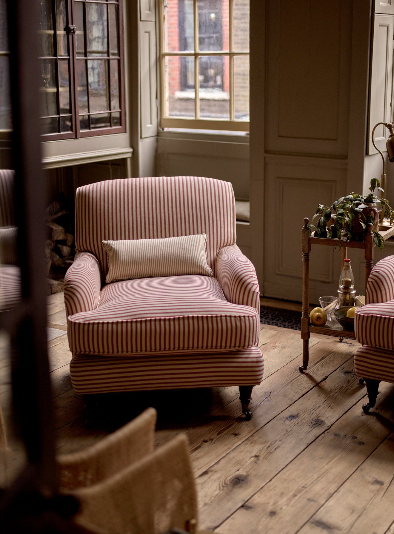 Abington Armchair, Heritage Red Stripe