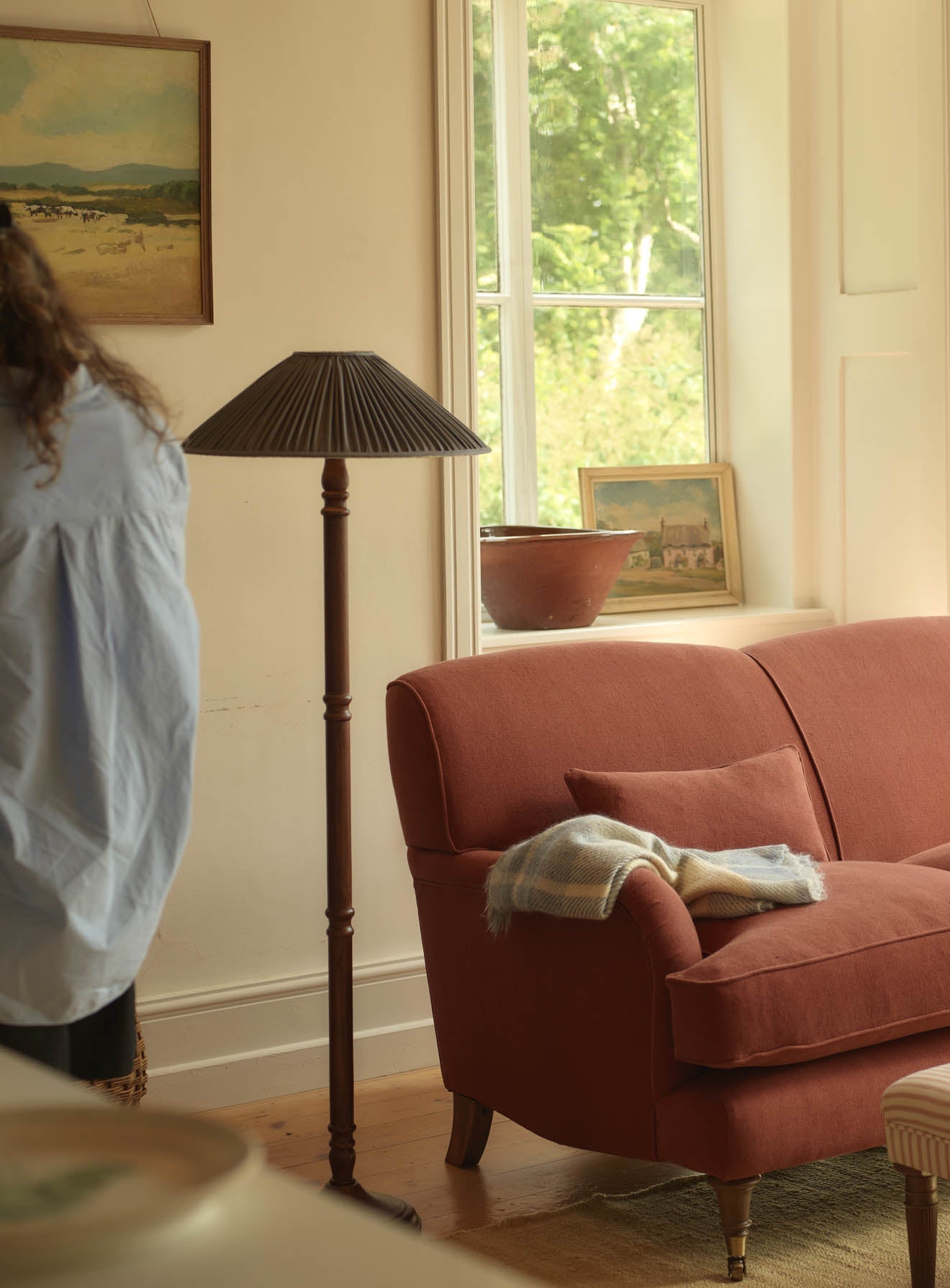 Abington Sofa, Two Seater, Rust Linen