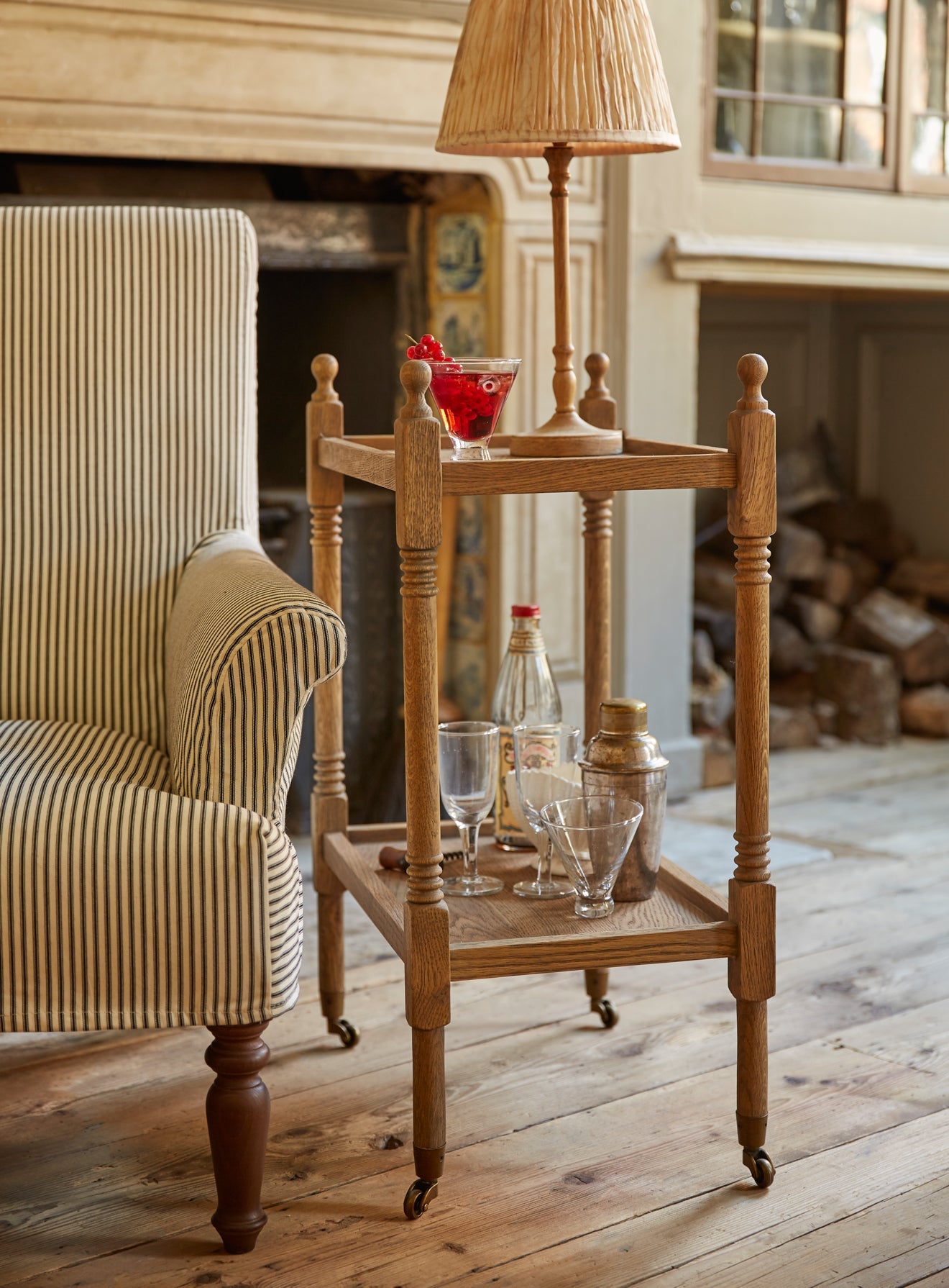 Stanton Oak Drinks Trolley