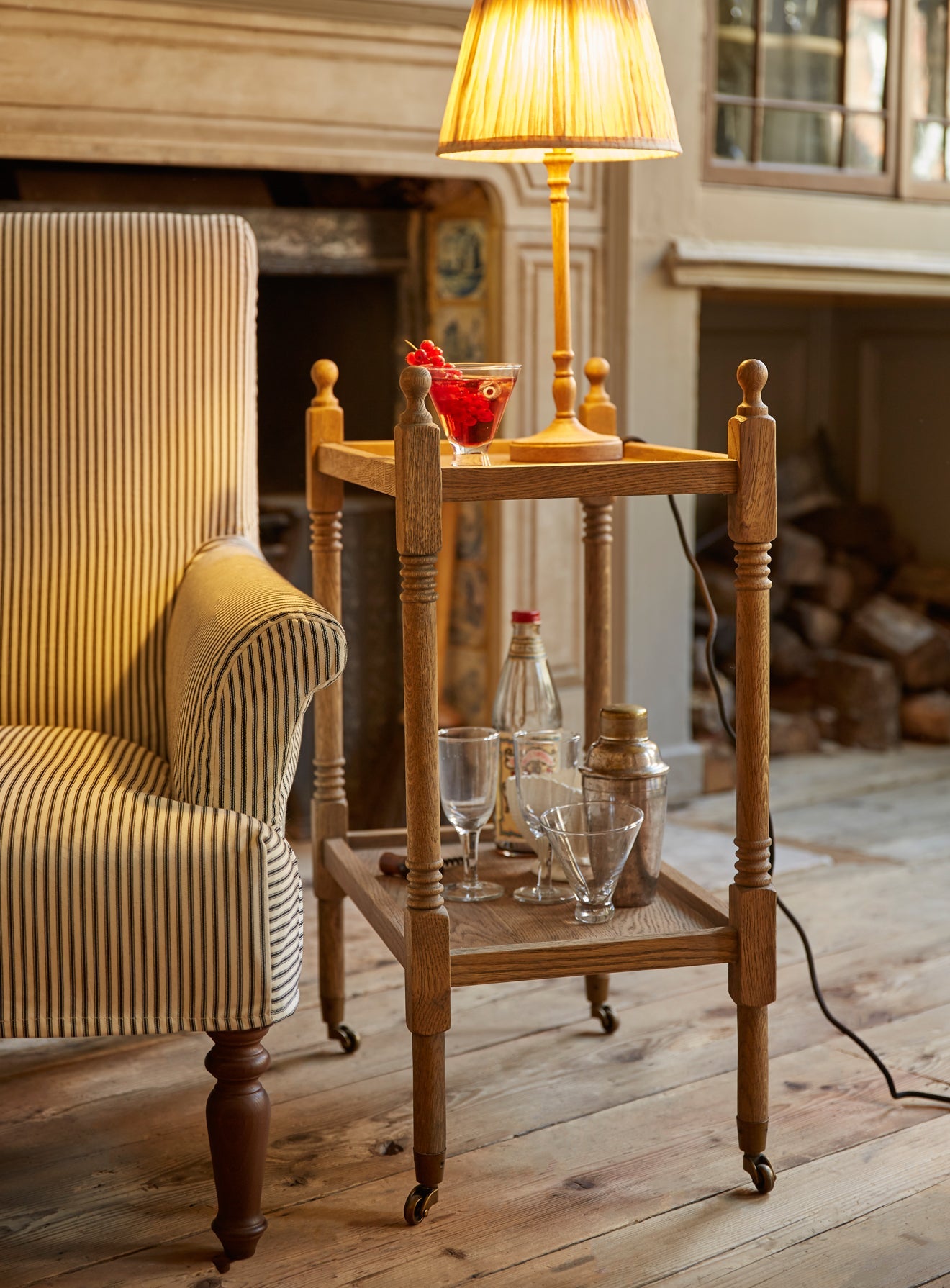 Stanton Oak Drinks Trolley