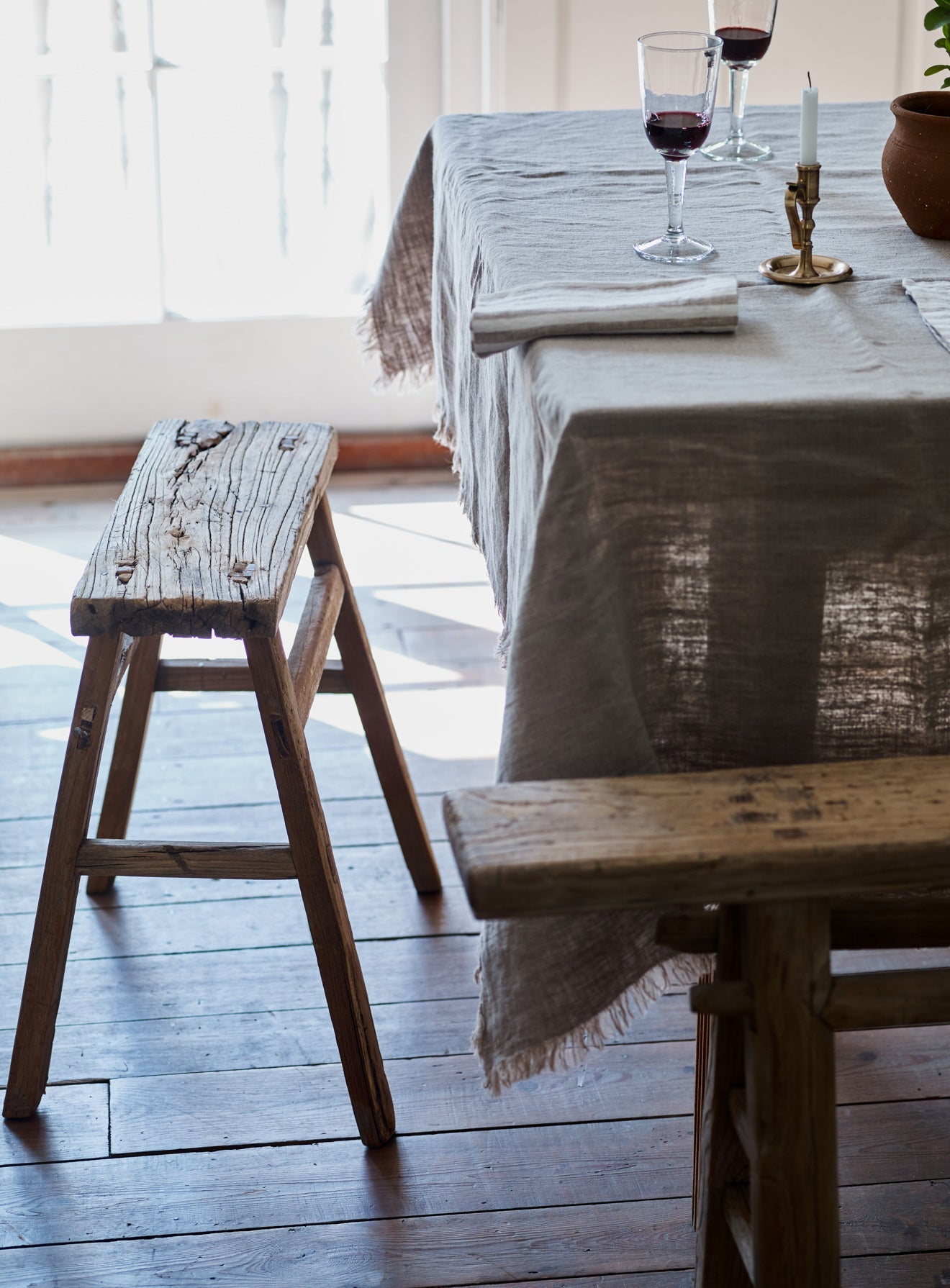 Benvy Rustic Stool, Small