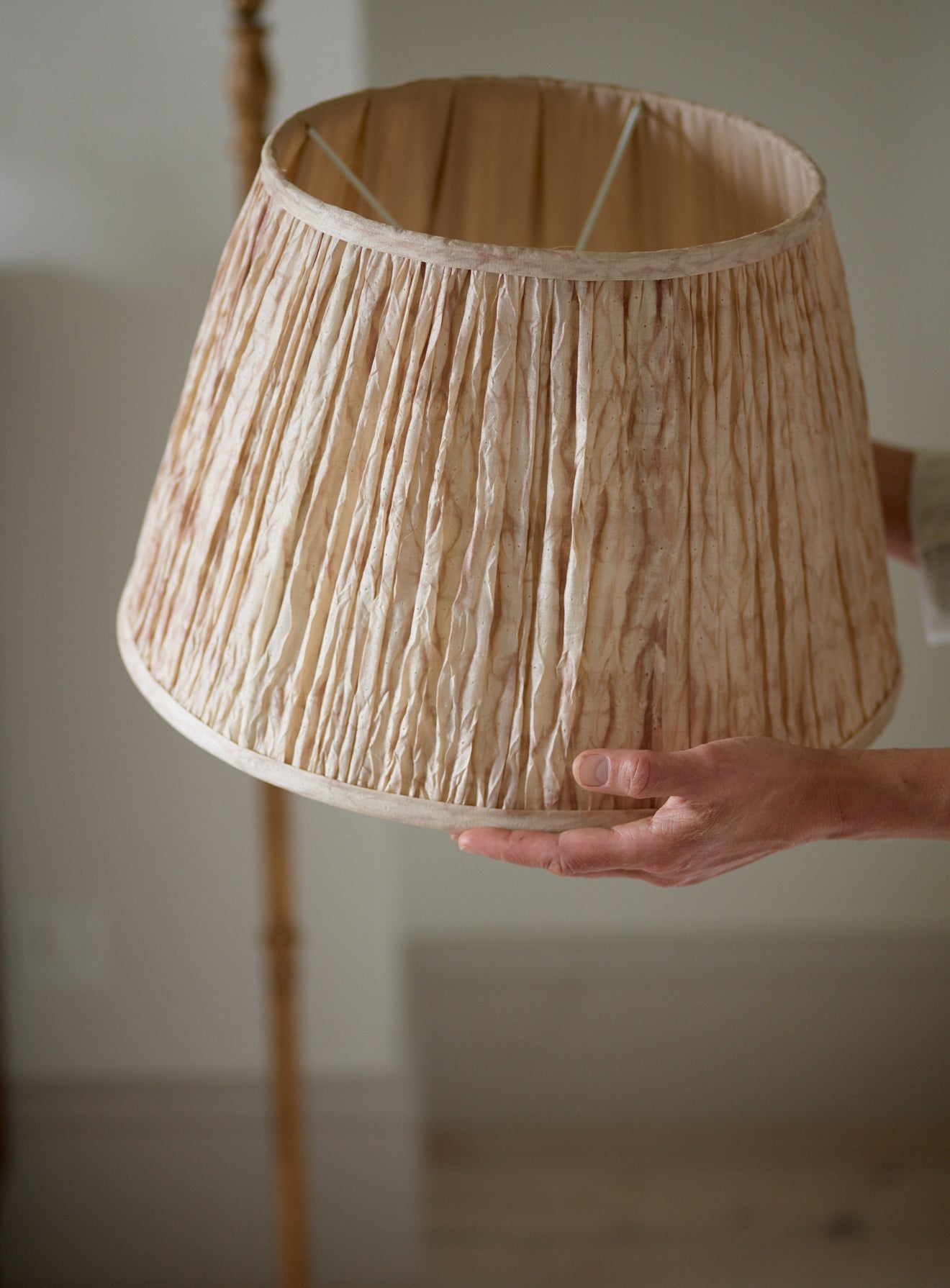 Shibori Silk Lampshade, Large