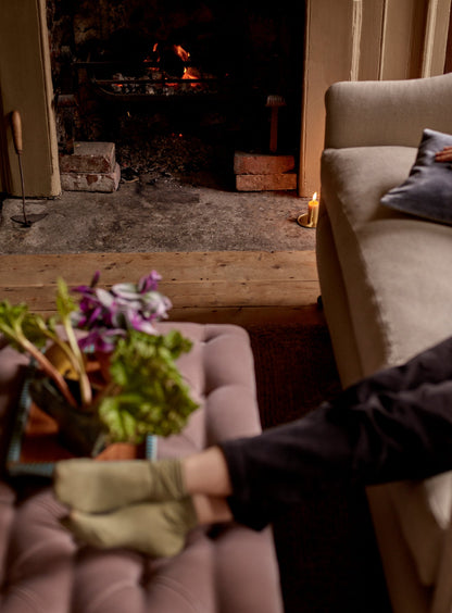 Elbert Ottoman, Clover Velvet