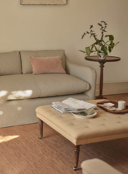 Freyer Footstool, Square, Straw Cotton