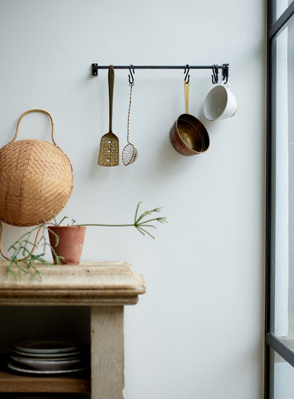 Grove S Hooks, Set of Three, Blackened Brass