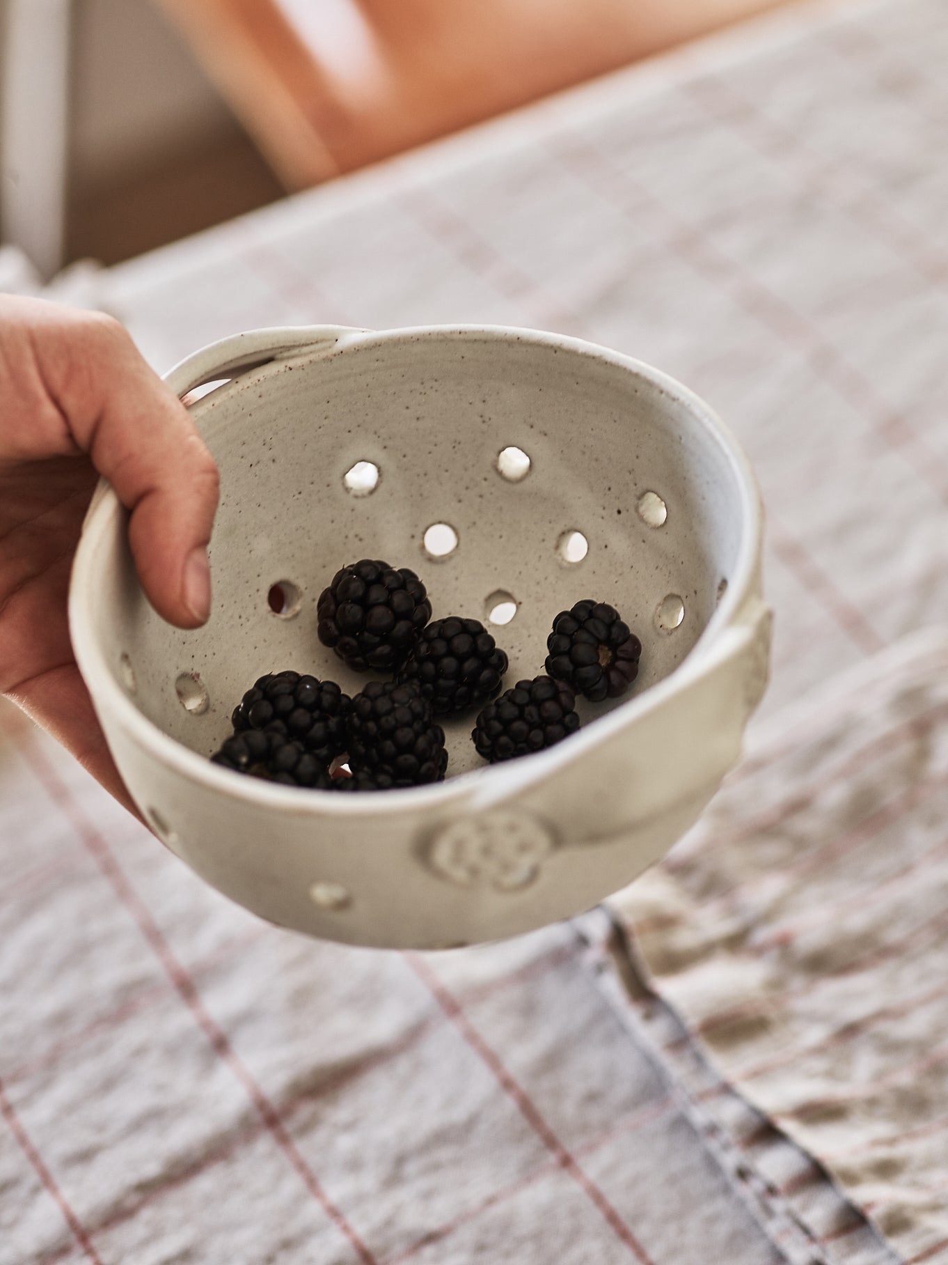 Stoneware Berry Colander