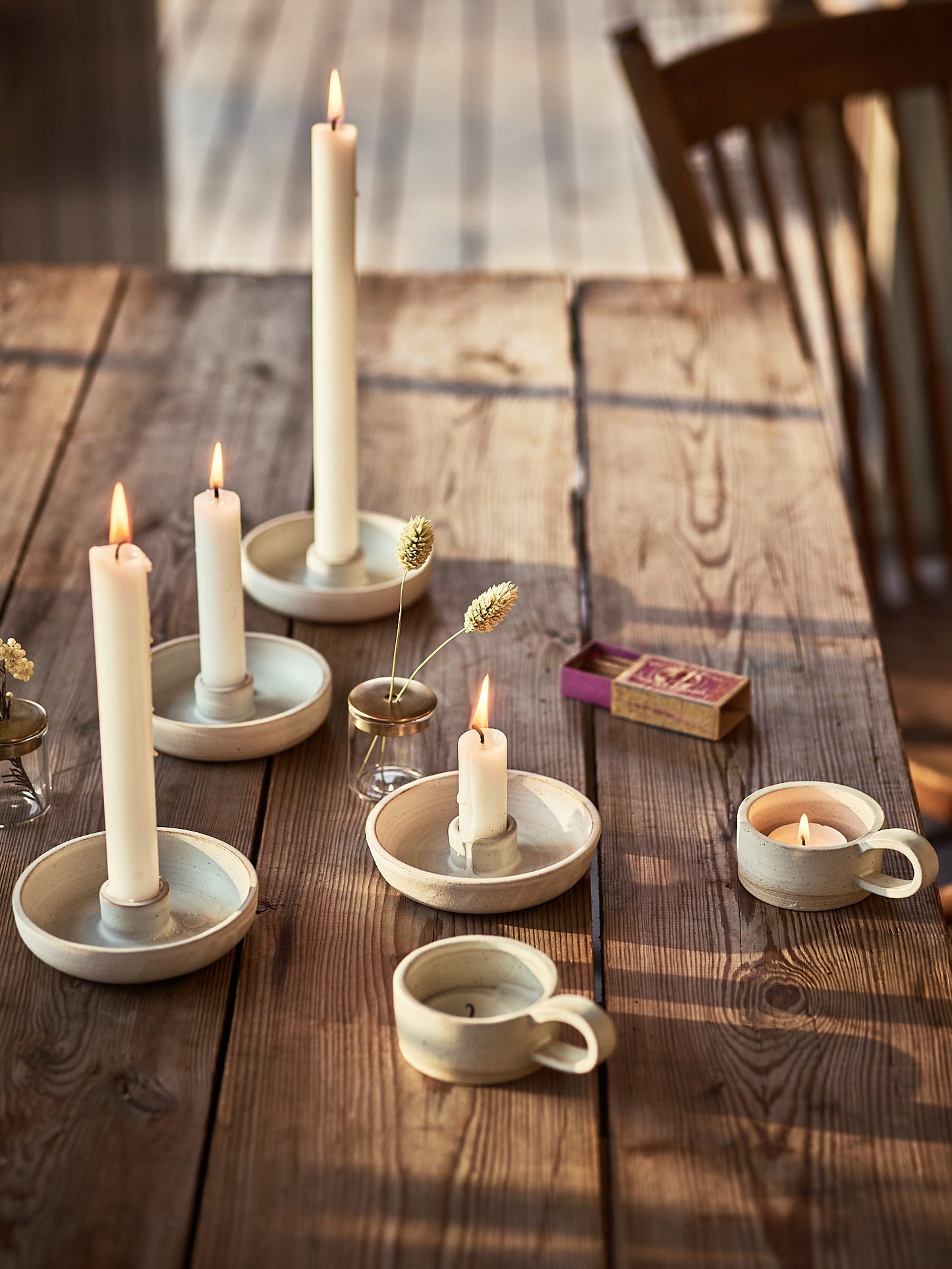 Stoneware Candle Holder