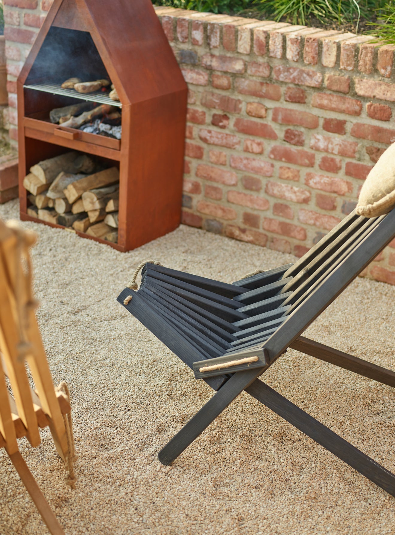 Harmen Outdoor Chair, Black Oiled