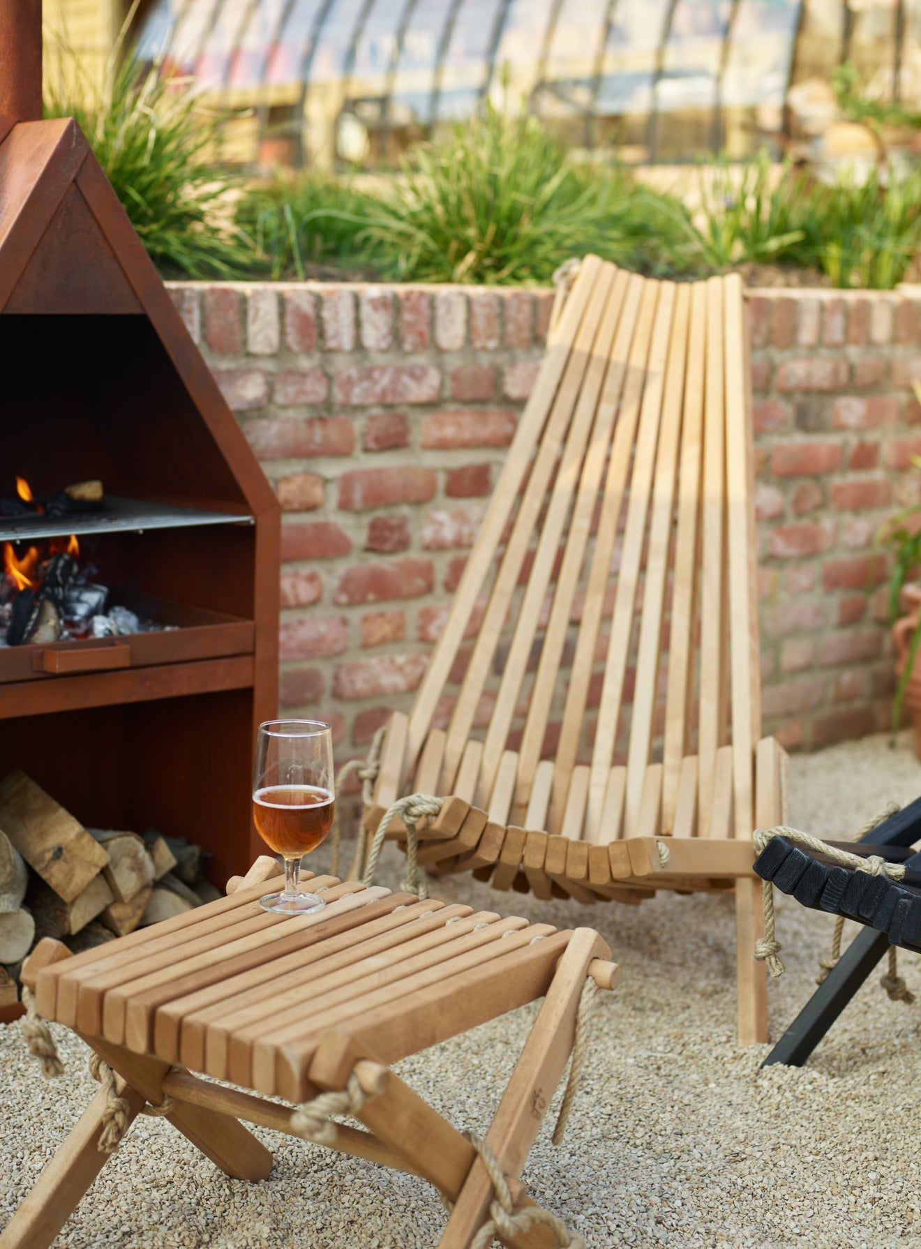 Harmen Outdoor Stool, Birch