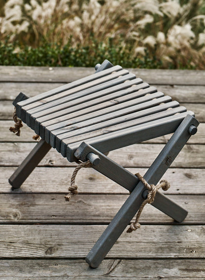 Harmen Outdoor Stool, Grey Oiled
