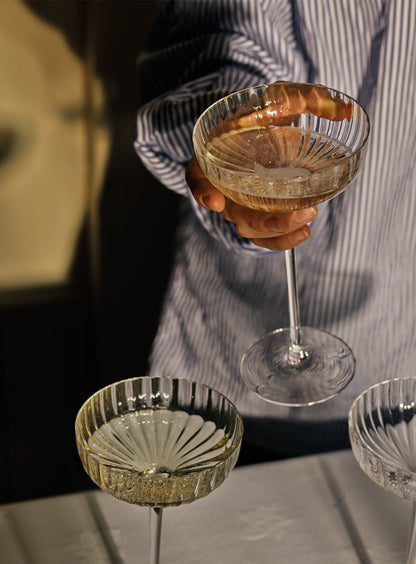 Isla Fluted Champagne Coupe, Set of Two
