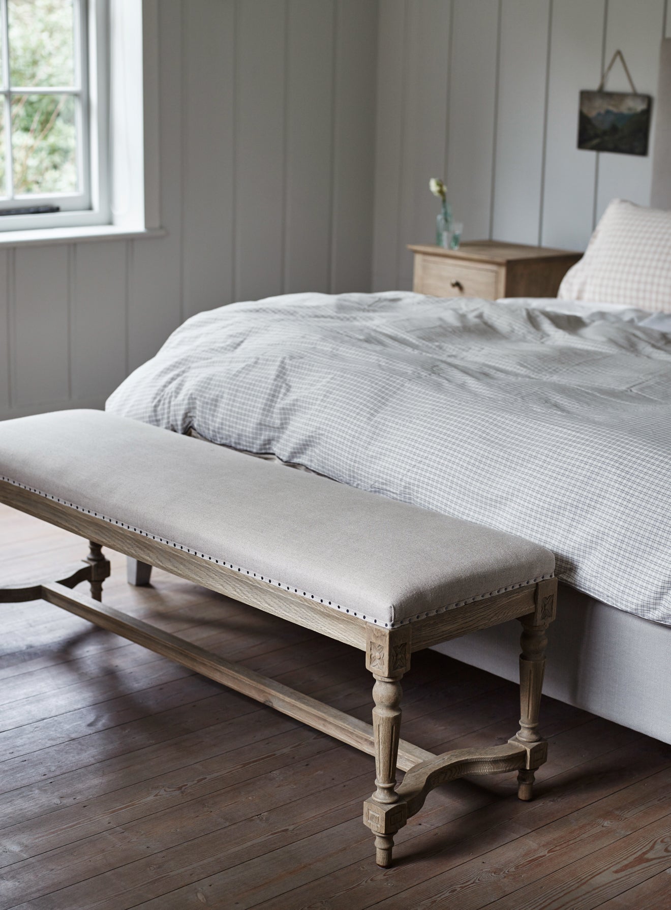 Latham Linen Bench