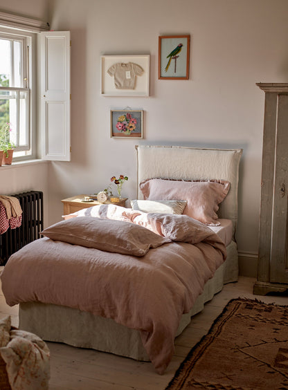 Mila Bed, Grey Ticking Stripe