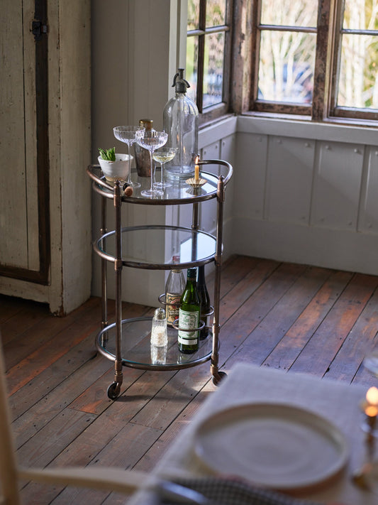 Odin Brass Drinks Trolley