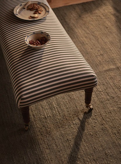 Edmund Footstool, Large, Heritage Green Stripe