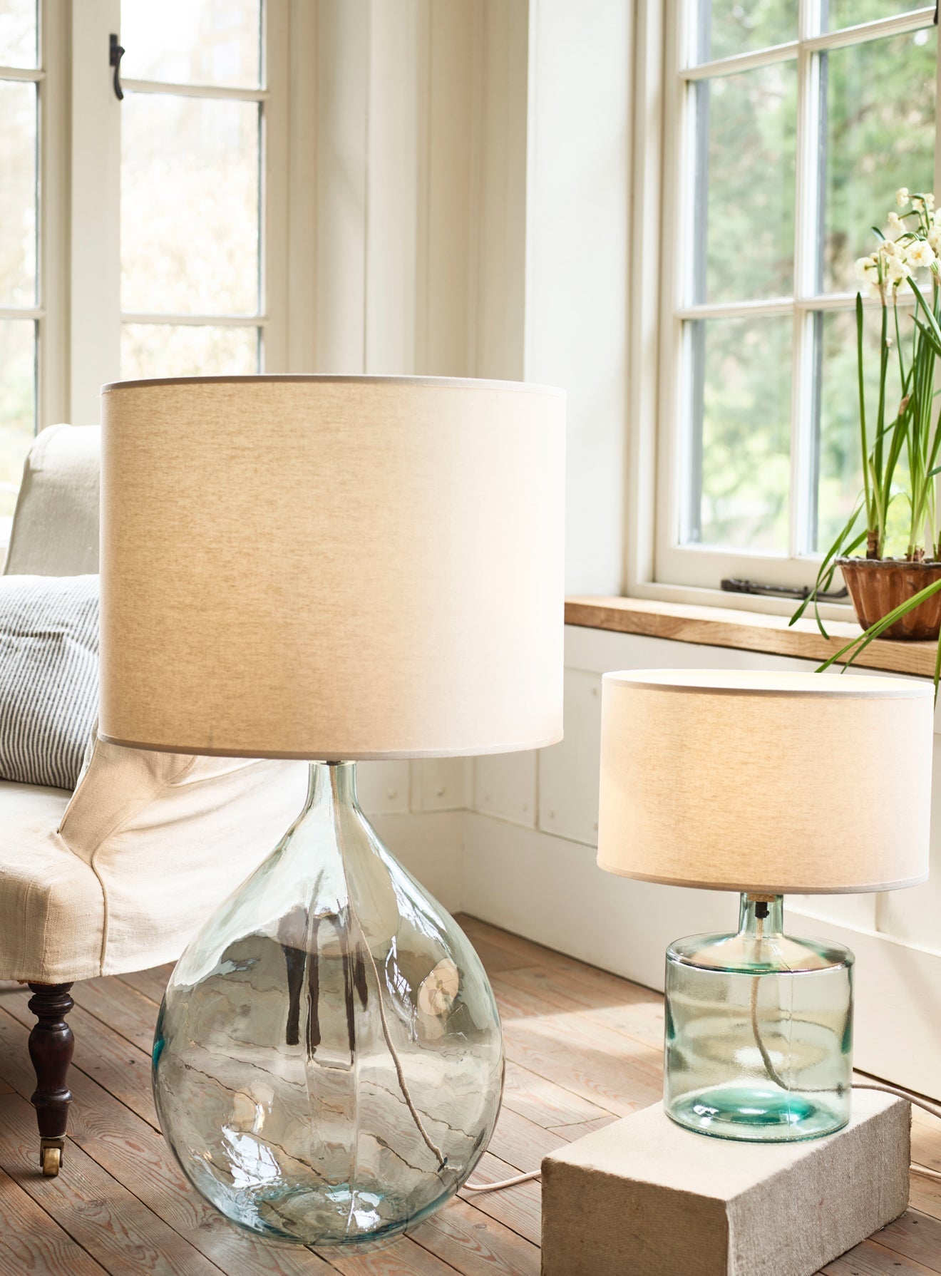 Natural Cotton Drum Shade, Large