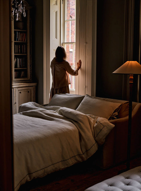 Warren Loose Cover Sofa Bed, Parchment Cotton