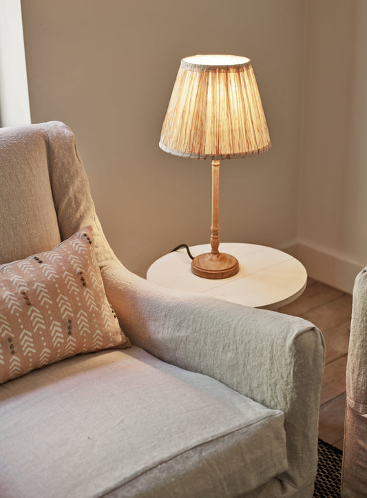 Shibori Silk Lampshade, Medium