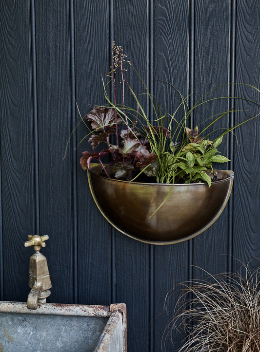 Sola Brass Wall Planter