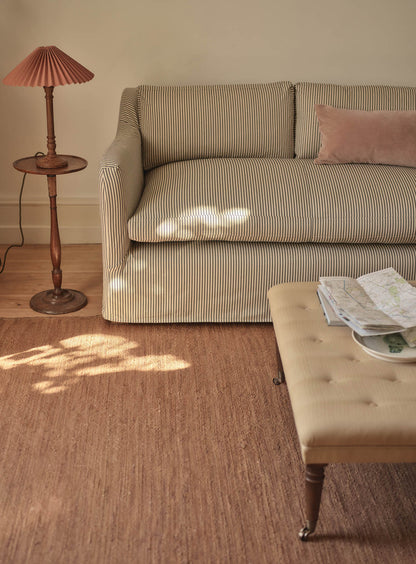 Warren Loose Cover Sofa, Black Ticking Stripe