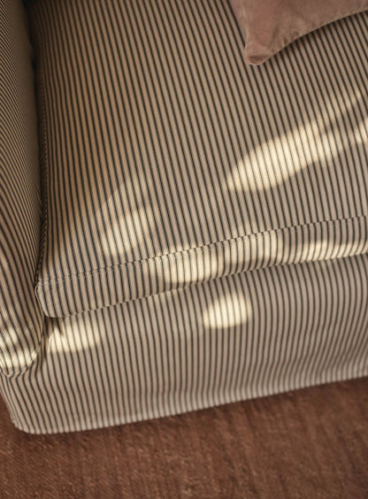 Warren Loose Cover Sofa, Black Ticking Stripe